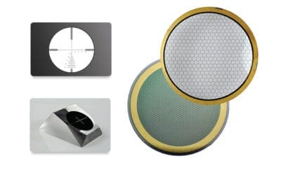 Opto-Line assists the Military and Defense industries by supplying precision Custom Patterned Optics, EMI Grids, and Range Finder Reticles for the development of scopes, laser range finders, target designator systems and other critical applications.