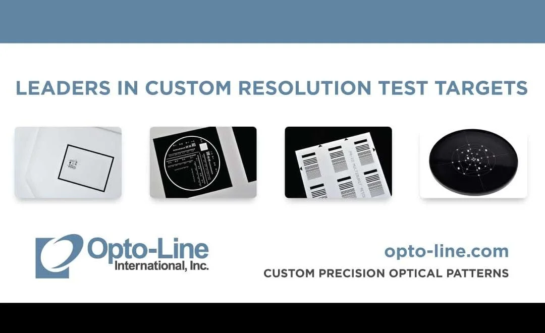 Opto-Line produces the finest optical patterns to meet your custom or standard Test Target needs, including 1951 USAF resolution test charts. Our capabilities ensure pinpoint precision and accuracy. Call us today to learn more – (978) 658-7255.