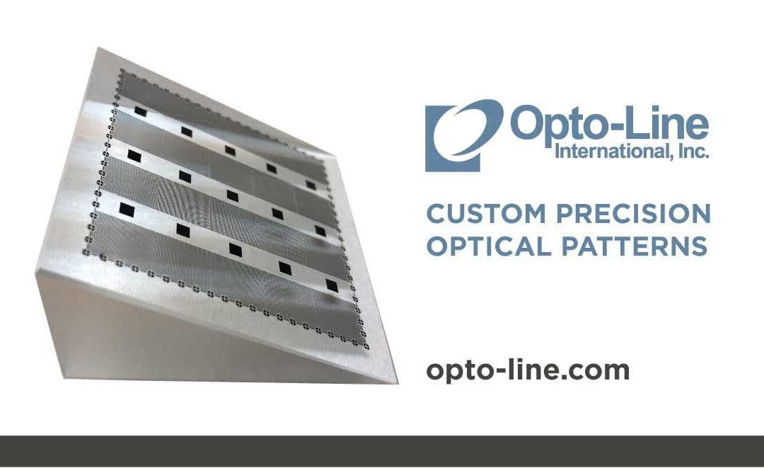 Offering custom precision optical patterns, Opto-Line has worked with universities, ophthalmologists, scientists, electrical engineers, energy development companies, and a plethora of other industries to create custom patterns on their optics.