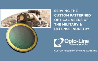 Opto-Line proudly manufactures parts including reticles, high-end EMI grids on IR substrates, and custom patterned optics used for the United States’ defensive systems. The accuracy of our patterns is critical and we take great pride in our work.