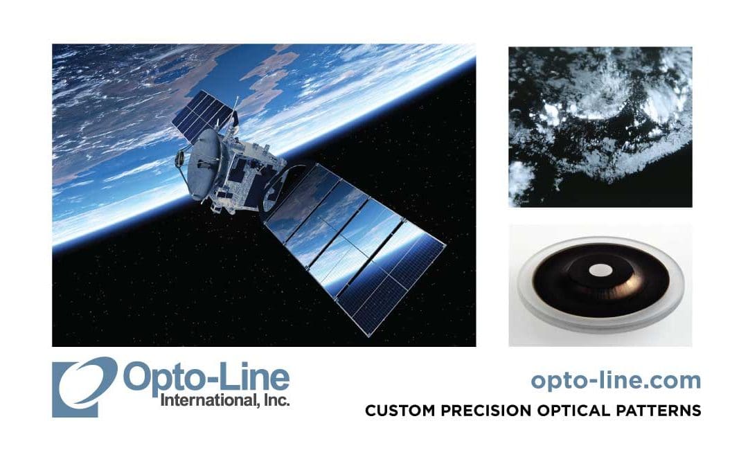 Opto-Line’s patterned lenses for the Aerospace Industry have withstood the test of time and the elements of space with many of our aerospace reticles used in sun angle sensor systems on satellites.