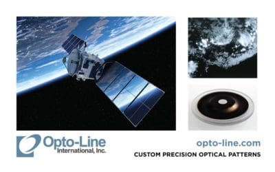 Opto-Line’s patterned lenses for the Aerospace Industry have withstood the test of time and the elements of space with many of our aerospace reticles used in sun angle sensor systems on satellites.